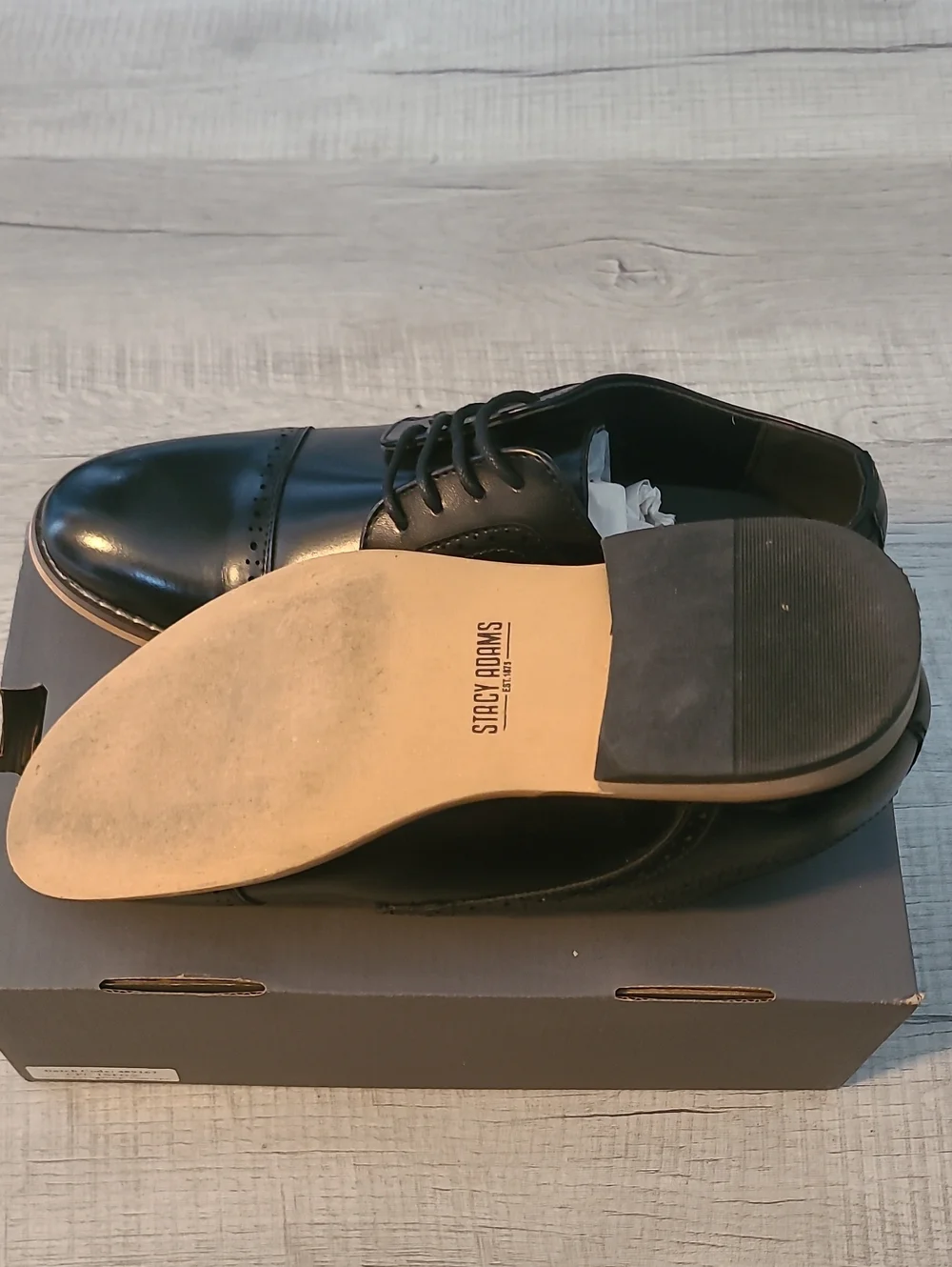 Stacy Adams Boys Black Dress Oxfords